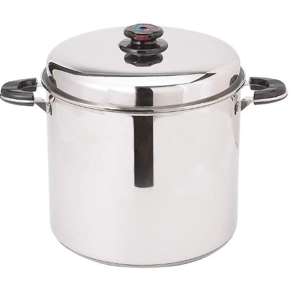 Precise Heat 24qt 12-Element ''Waterless'' Stockpot with Deep Steamer Basket KTSP24