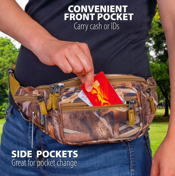 Maxam JX Swamper Waist Bag, Carry Everything You Need for Your Next Outdoor Adventure, Camo LUWBJXSW