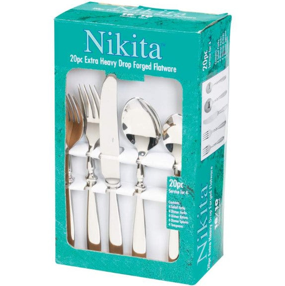 Nikita "Bistro" 20pc Forged 18/8 Stainless Steel Flatware Set FW20