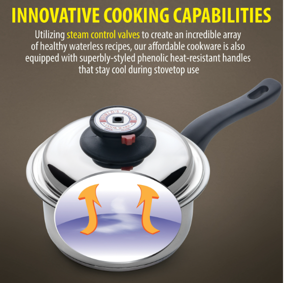 World's Finest 7-Ply Steam Control T304 Stainless Steel Cookware Set, 17 Pieces. Special reduction KT17ULTRA